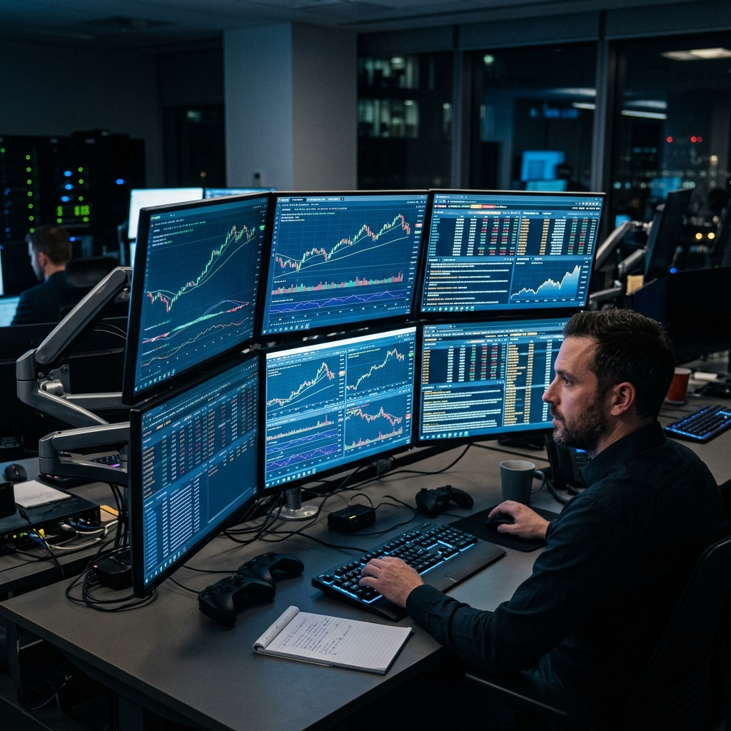 Professional Trading Desk Setup